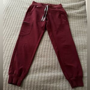 COPY - FIGS technical collection maroon jogger scrub pants